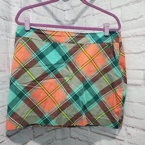 Loudmouth Ladies Plaid Pattern performance skort size US 12